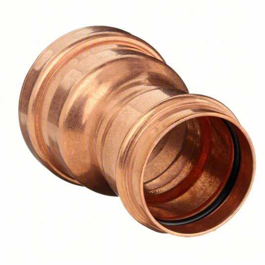 Viega 20725 XL Reducer Copper, Press-Fit x Press-Fit, 4 in x 2 1/2 in Copper Tube Size