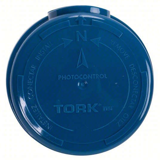 Tork 5237-UL Photocontrol 120 to 277V AC, 1,000 W Max. Watt, 8.3 A Max. Incandescent Amps, 1.5, 1.5, Turn-Lock