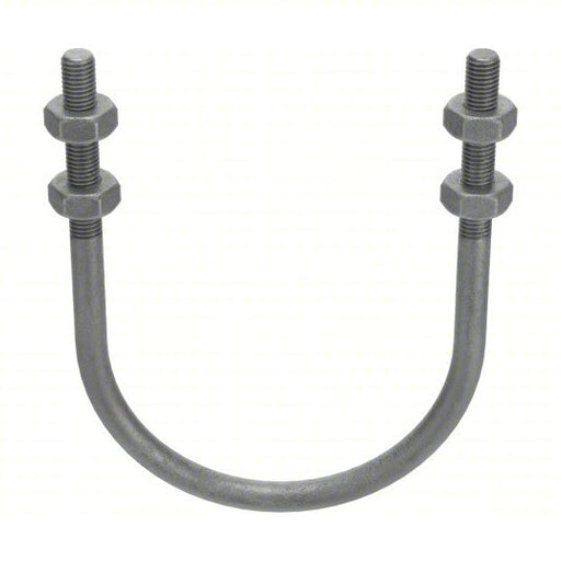 Fabory U17274.050.0500 Standard U-Bolt 1/2"-13 Thread Size, For Pipe Size 5 in, 7 13/16 in Inside Ht, Steel