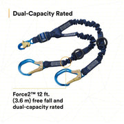 3M DBI-Sala 1246032 Shock-Absorbing Lanyard Shock Pack, Aluminum Rebar Hook, Aluminum Snap Hook, 2 Legs