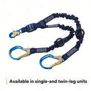 3M DBI-Sala 1246032 Shock-Absorbing Lanyard Shock Pack, Aluminum Rebar Hook, Aluminum Snap Hook, 2 Legs