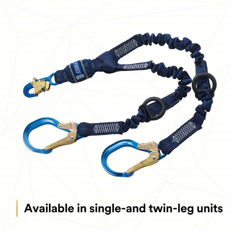 3M DBI-Sala 1246032 Shock-Absorbing Lanyard Shock Pack, Aluminum Rebar Hook, Aluminum Snap Hook, 2 Legs