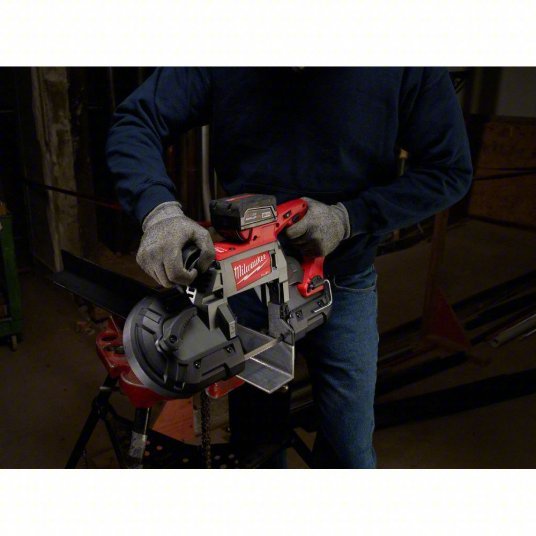 Milwaukee 2729-20 Portable Band Saw 44 7/8 in Blade Lg, 5 in x 5 in, 0 to 380 SFPM, Brushless Motor, Bare Tool, 18 V