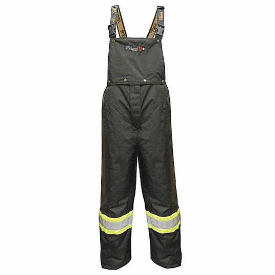 Viking 3907FRP-XL Flame-Resistant Rain Bib Pants ANSI Class E, XL (39 in x 31 1/2 in), Black, Polyester