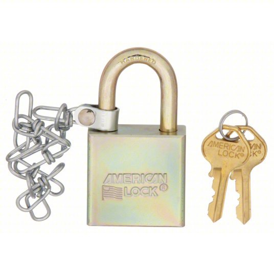 Ability One 5340-01-588-1010 5/16 in Shackle Dia, 1 in x 2 in x 3/4 in, 5 Pins Keyed Padlock Silver