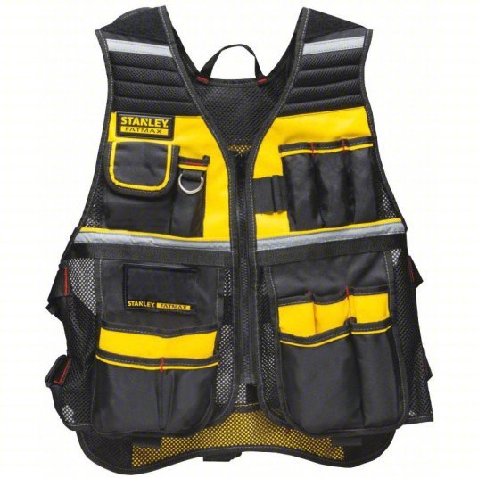 Stanley FMST530201 Tool Vest Polyester, Gen Purpose, 16 Pockets, Padded