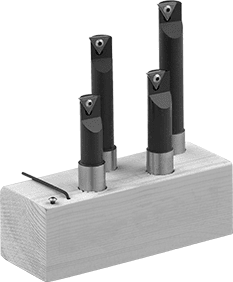 McMaster 3249A221 Carbide-Insert Boring Lathe Tool 1/2" Shank Diameter, 4 Piece Set