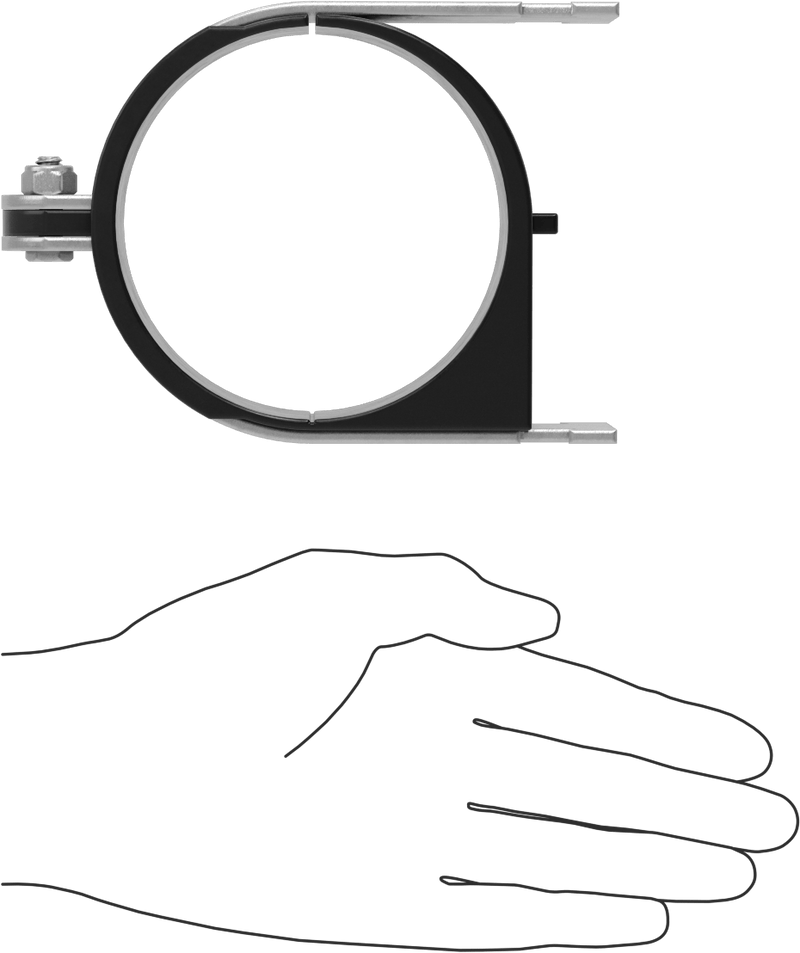 McMaster 32625T36 Strut-Mount Vibration-Damping Routing Clamp with TPE Rubber Cushion, Zinc-Plated Steel, 3-1/2" ID, for 3 Pipe Size, 3600 lb