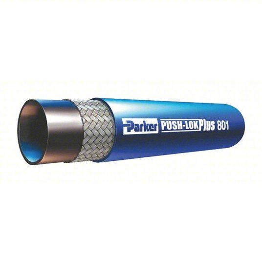 Parker 801-4-BLK-RL Hydraulic Hose 350 psi, 1/4 in Hose Inside Dia., 1/2 in Hose Outside Dia., 600 ft Hose Lg, Black