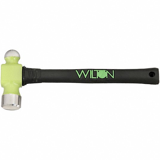 Wilton 34014 Ball Peen Hammer Steel, 40 oz Head Wt, 1 7/8 in Face Dia, 14 in Overall Lg, Textured Grip