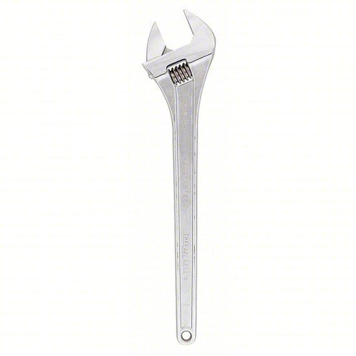 Channellock 824 Adjustable Wrench Alloy Steel, Chrome, 24 in Overall Lg, 2 7/16 in Jaw Capacity