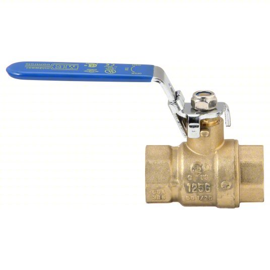 Redwood RW32H972 Manual Two-Way Ball Valve 3/4 in, Straight, FNPT x FNPT, Full Port Ball Port, Lever