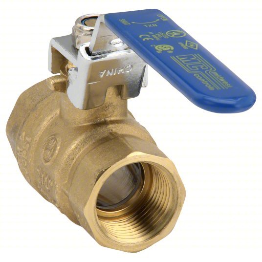 Redwood RW32H972 Manual Two-Way Ball Valve 3/4 in, Straight, FNPT x FNPT, Full Port Ball Port, Lever