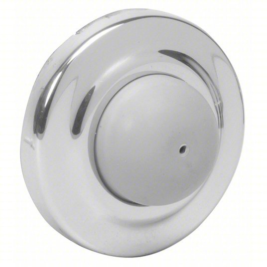 Ives WS406/407CVX US32D Door Stop, Stainless Steel, Silver, 2-1/2"H x 2-1/2"W, Length: 1 in