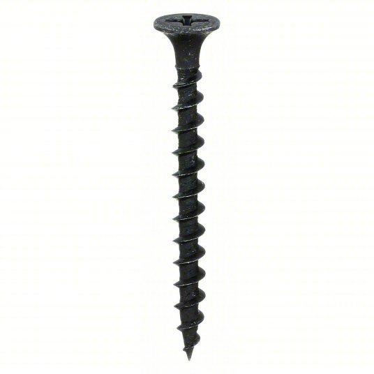 Fabory U31300.013.0162 Drywall Screws #6 Size, 1 5/8 in Lg, Phosphate, Steel, Flat, Phillips, 500 PK