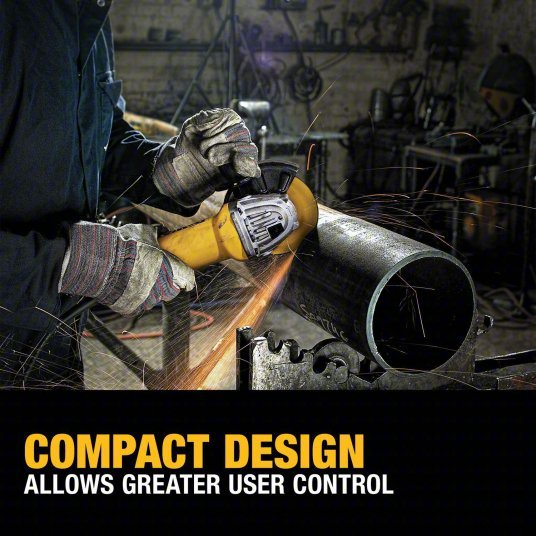 DeWalt DWE402N Angle Grinder 11 A, 11,000 RPM Max. Speed, Paddle, Adj Guard/Lock-Off Switch