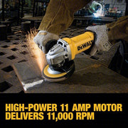 DeWalt DWE402N Angle Grinder 11 A, 11,000 RPM Max. Speed, Paddle, Adj Guard/Lock-Off Switch