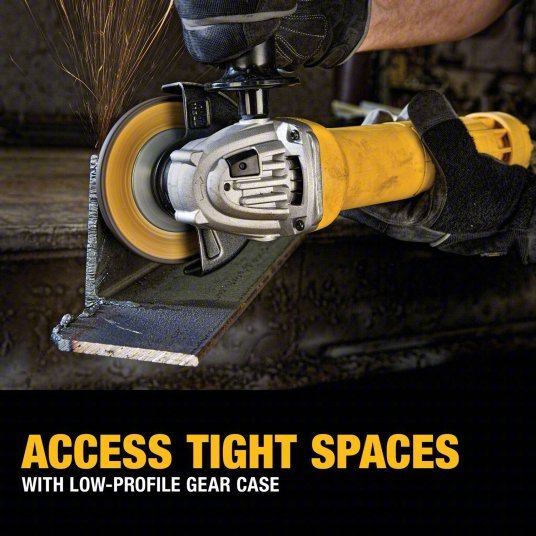 DeWalt DWE402N Angle Grinder 11 A, 11,000 RPM Max. Speed, Paddle, Adj Guard/Lock-Off Switch