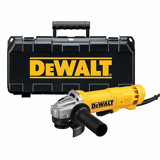 DeWalt DWE402K Angle Grinder 11 A, 11,000 RPM Max. Speed, Paddle, Adj Guard/Lock-Off Switch, 120V AC