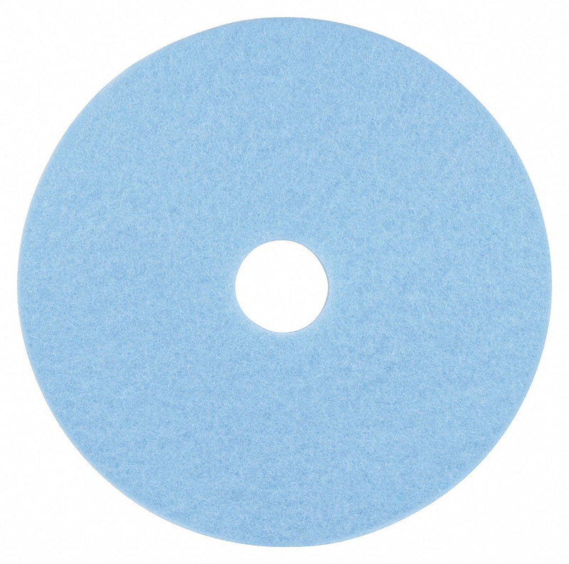 3M 3050 Burnishing Pad, Sky Blue, 27 in Dia, Polyester, 3,000 RPM Max Speed, Round, 5 PK
