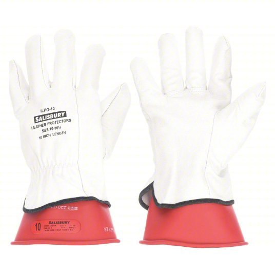 Salisbury GK011R/10 Electrical Glove Kit 1000V AC / 1500V DC, 11 in Glove Lg, Red, Type I, 1 PR