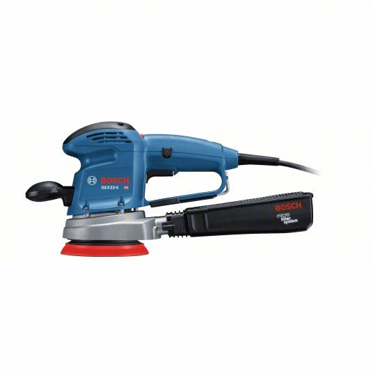 Bosch GEX33-5N Corded Sander 5 in Dia, Random Orbital, Hook and Loop, 3/16 in Orbit, Variable Speed, 3 A