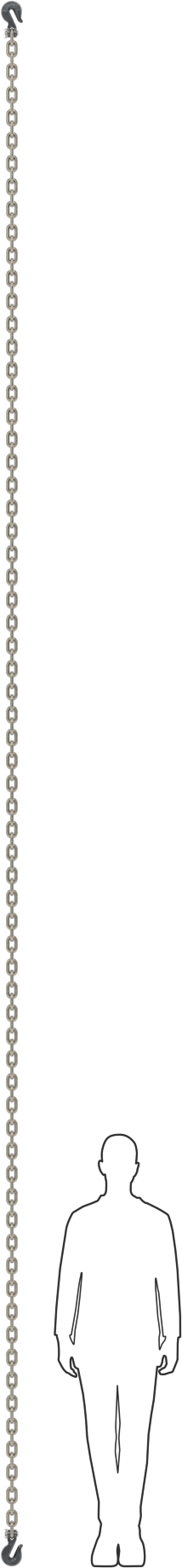 McMaster 3362T43 Transport Chain Assembly with Fittings on Ends, Made in The U.S., 20 Feet Long, Grade 70, 1/2 Trade Size