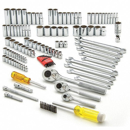 Proto J47125 1/4", 3/8", 1/2" Drive Socket Set, Metric, SAE, 125 pcs