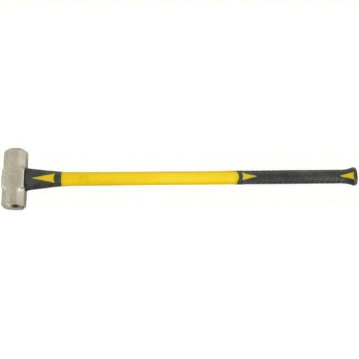 Ability One 5120-00-900-6098 Standard Sledge Hammer Steel, Fiberglass Handle, 12 lb Head Wt, 2 5/8 in Dia, 36 in Overall Lg