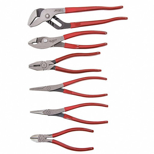 Proto J202GS Pliers Set 6 Pliers, Std Cushion Grip, Manual, 6 - 9 Pliers Range