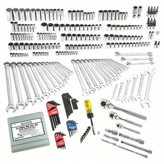 Proto J47303 Socket Wrench Set 1/4 in_3/8 in_1/2 in Drive Size, 302 Pieces, (43) 12 Point/(51) 6-Point