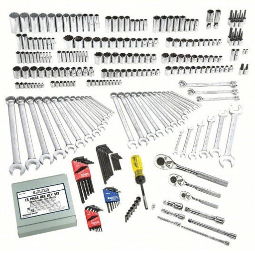 Proto J47303 Socket Wrench Set 1/4 in_3/8 in_1/2 in Drive Size, 302 Pieces, (43) 12 Point/(51) 6-Point