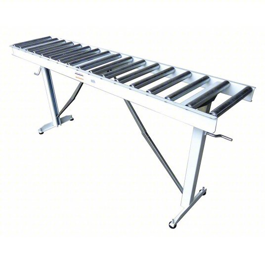 Redwood 33VE06 Material Support Table 14 11/16 in Overall Wd, 26 1/2 in Min. Ht, 43 1/2 in Max. Ht, Steel, Silver