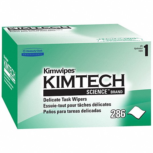 Kimberly-Clark 34155 Dry Wipe Dispenser Box, Kimtech Science Kimwipes 286 Sheets, 60 PK