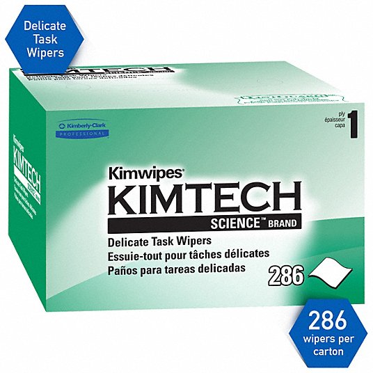 Kimberly-Clark 34155 Dry Wipe Dispenser Box, Kimtech Science Kimwipes 286 Sheets, 60 PK