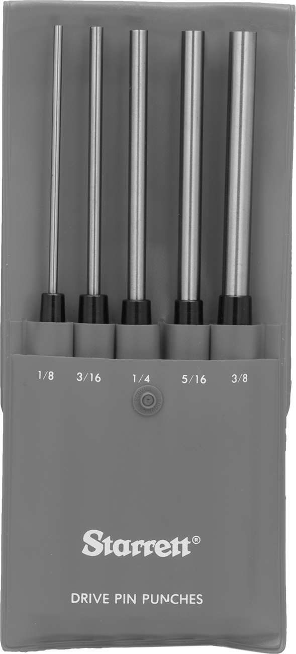 McMaster 3446A35 Starrett Pin Removal Punch Set, 5 Pieces, Model 248PC