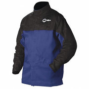 Miller Electric 231083 Combo Weld Jkt, Royal/Blk, Ctn/Leather, XL