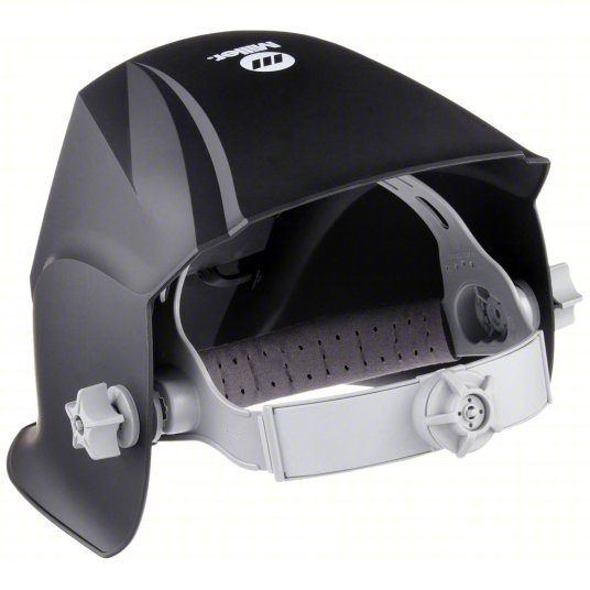 Miller 238497 Welding Helmet Passive, 0 Arc Sensors, Black, W10, 4 in x 4 in, Ratchet, Nylon