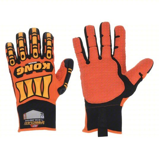Ironclad SDX2-03-M Mechanics Gloves M (8), Riggers Glove, Full Finger, ANSI Impact Level 2, TPR, 1 PR