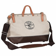 Klein 5102-14SP Tool Bag 14 in W x 6 in D x 12 in H, Brown, Canvas, 10 Pockets, 10 Inside Pockets