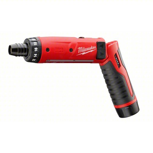 Milwaukee 2101-22 M4 1/4" Hex Screwdriver Kit, Includes Cordless Screwdriver, 2 Batteries, Charger
