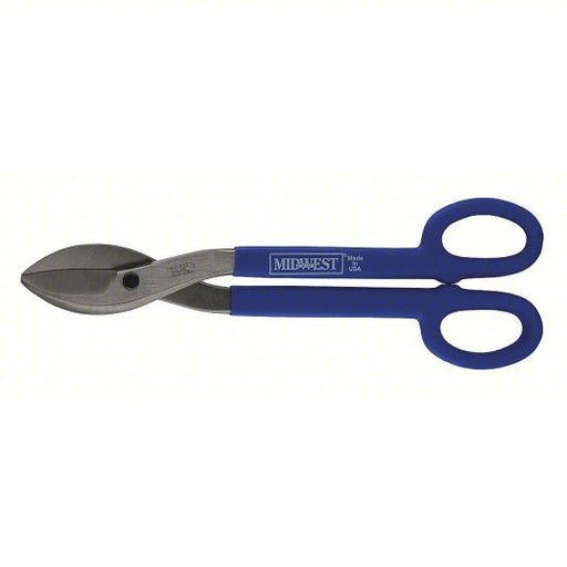 Midwest MWT-167B Tinners Snip Straight, 16 in Overall Lg, 2 1/2 in Cutting Lg, Steel, Plastic
