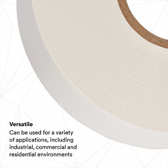 3M 10828 Electrical Tape: 3/4 in Wd, 22 yd Lg, 7 mil Thick, Vinyl, Rubber, 600 V Volt Rating, 35 White - Redwood.RW2A228