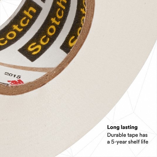 3M 10828 Electrical Tape: 3/4 in Wd, 22 yd Lg, 7 mil Thick, Vinyl, Rubber, 600 V Volt Rating, 35 White - Redwood.RW2A228