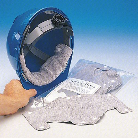 MSA 696688 Sweatband: Cotton, Tan, MSA Brand Caps and Hat, 10 PK