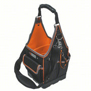 Klein 554158-14 Tool Tote Ballistic Nylon, Black, 11 Outside Pockets, 9 Inside Pockets