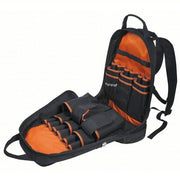 Klein 55421BP-14 Tool Backpack 4 Outside Pockets, 35 Inside Pockets, 14 1/2 in Overall Wd, Black