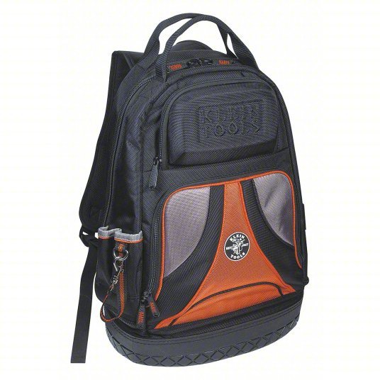 Klein 55421BP-14 Tool Backpack 4 Outside Pockets, 35 Inside Pockets, 14 1/2 in Overall Wd, Black