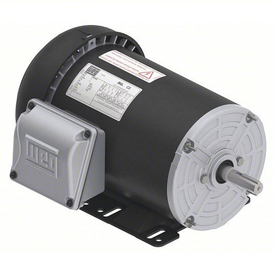 WEG .5036ES3E56-S General Purpose Motor Totally Enclosed Fan-Cooled, Rigid Base Mount, 1/2 HP, 208-230/460V AC, F