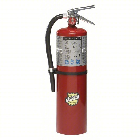 Buckeye 11340 Fire Extinguisher, 4A:80B:C, Dry Chemical, 10 lb